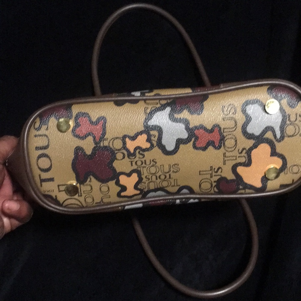 Tous medium size brown tan gray yellow hand bag - Picture 4 of 16